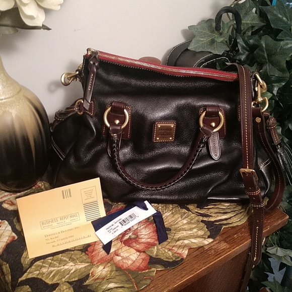 Dooney & Bourke Handbags - Dooney & Bourke black Florentine leather satchel